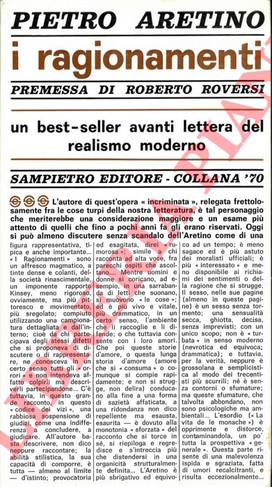 ARETINO Pietro - - I ragionamenti. Premessa di Roberto Roversi.