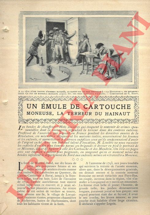 LENOTRE G. - - Un mule de Cartouche, Moneuse, la terreur du Hainaut.