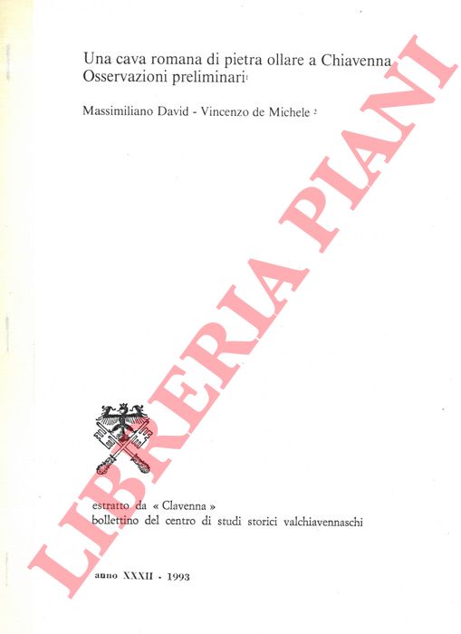 DAVID Massimiliano - DE MICHELE Vincenzo - - Una cava romana di pietra ollare. Osservazioni preliminari.