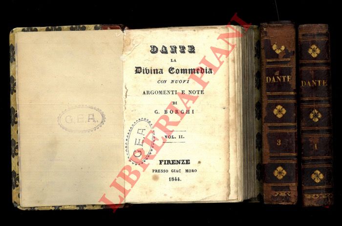 DANTE ALIGHIERI - - La Divina Commedia con nuovi argomenti e note di G. Borghi.