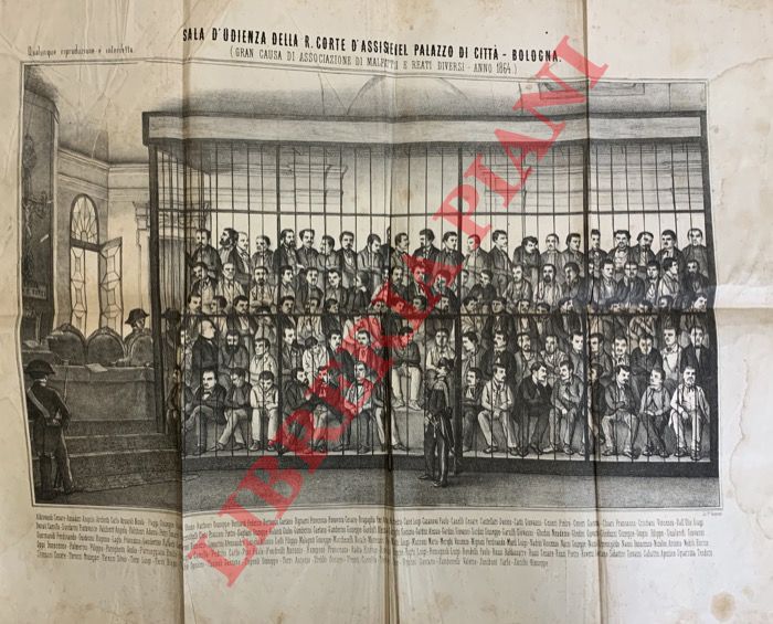 - - Relazione dei dibattimenti seguiti davanti la R. Corte d'Assise in Bologna nella causa di associazione di malfattori e reati diversi contro cento dieci imputati.