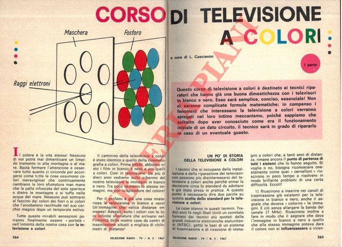 (CASCHIANINI L.) - - Corso di televisione a colori.