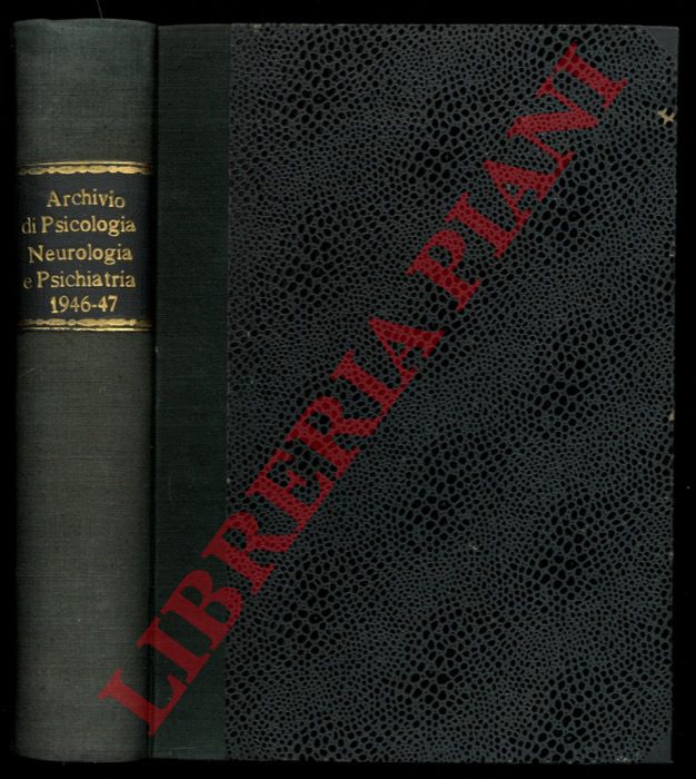 GEMELLI Agostino (dir.) - - Archivio di Psicologia, neurologia e psichiatria. 1946-1947.