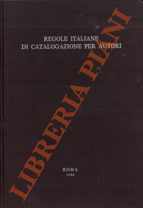 (MALTESE Diego) - - Regole italiane di catalogazione per autori.