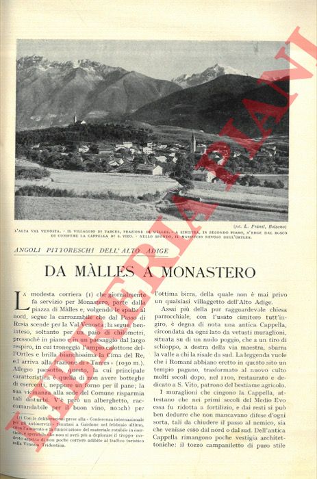 STACCHINI Paolo - - Da Malles a Monastero