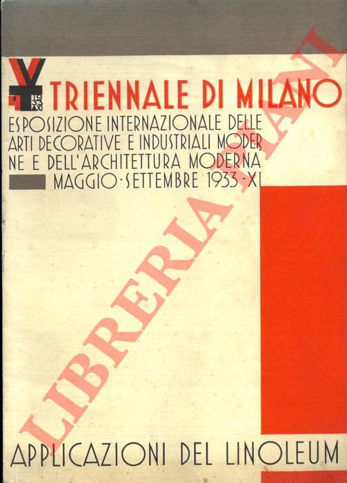 - - Va Triennale di Milano. Applicazione del Linoleum. 1935.