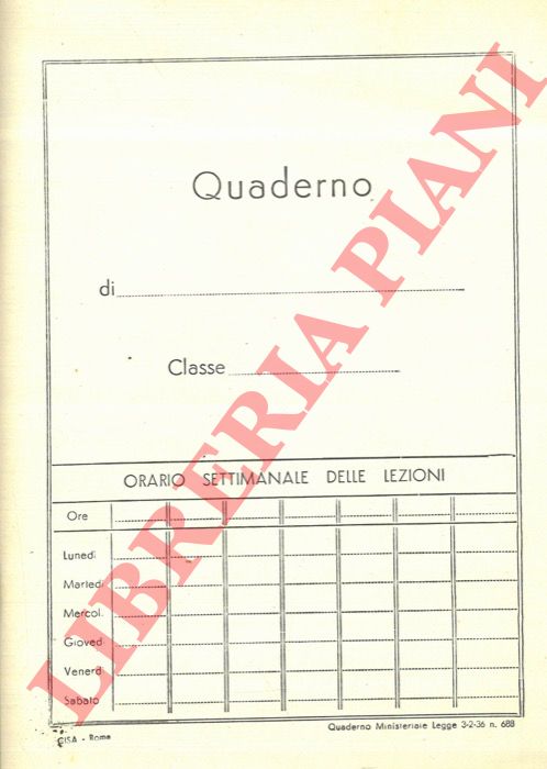 - - Quaderni con copertina nera. Quaderno di... Classe...