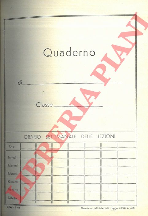 - - Quaderno di... Classe... Stile Sapiens.
