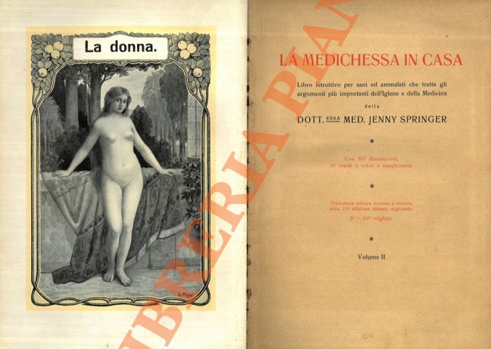 SPRINGER Jenny - - La medichessa in casa. Libro istruttivo per sani ed ammalati che tratta gli argomenti pi importanti dell'igiene della medicina.