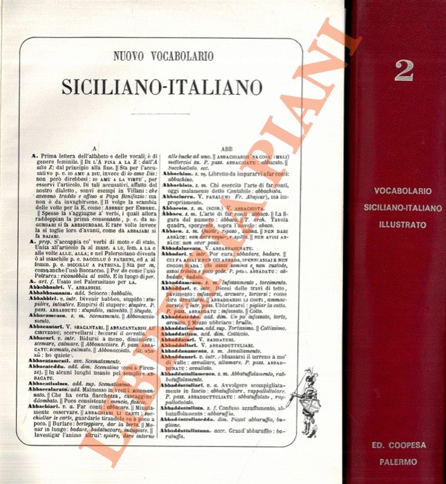 TRAINA Antonino - - Vocabolario siciliano-italiano illustrato.