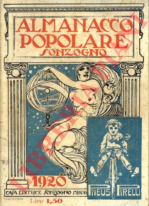 - - Almanacco popolare Sonzogno 1920.
