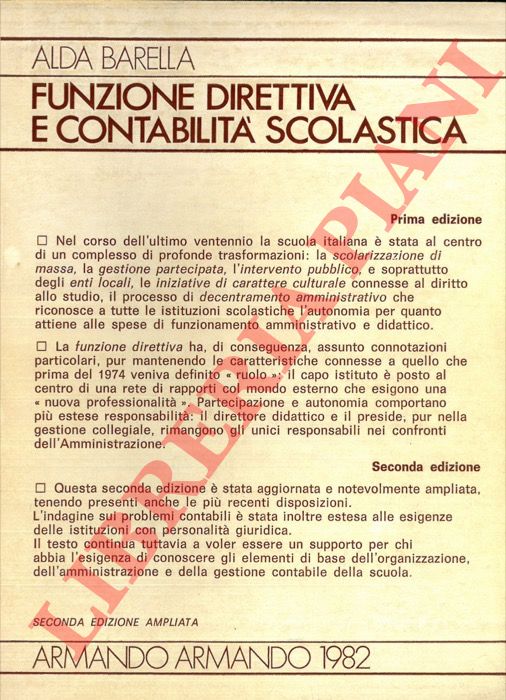BARELLA Alda - - Funzione direttiva e contabilit scolastica.