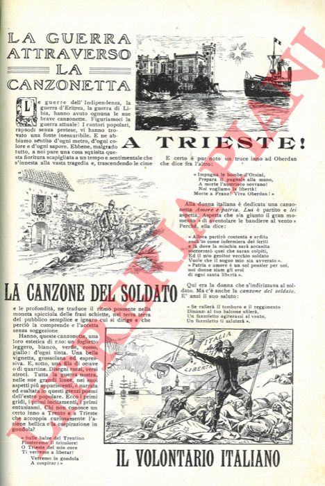 TEGANI U. - - La guerra attraverso la canzonetta.