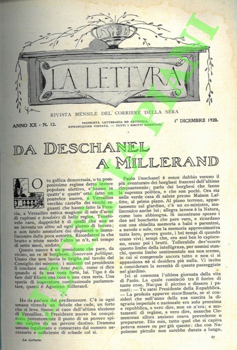 SAMMARCO Marco - - Da Deschanel a Millerand.