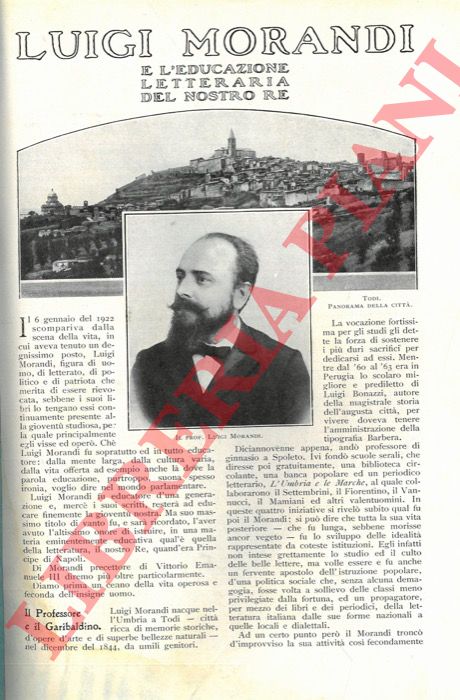 CERQUIGLINI Ottorino - - Luigi Morandi e l'educazione letteraria del nostro re.