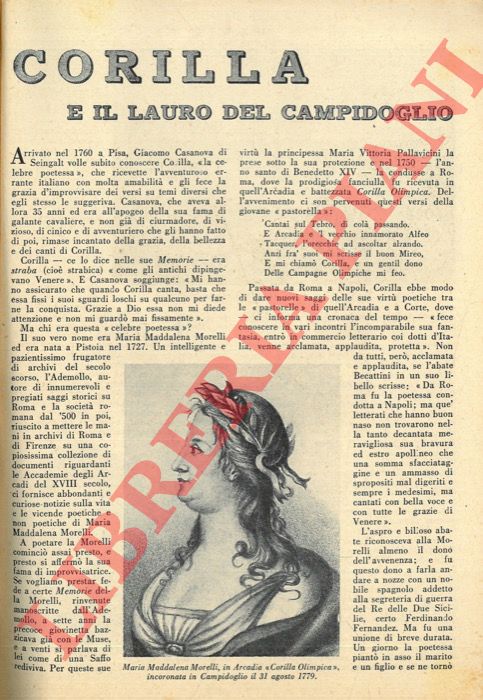 CORSI Mario - - Corilla e il lauro del Campidoglio.