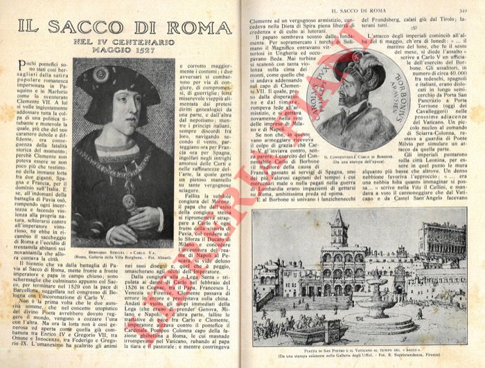 FIORILLI Erberto - - Il Sacco di Roma nel IV Centenario. Maggio 1527.
