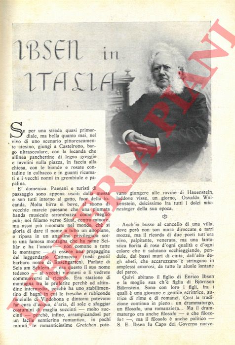 CUCCHETTI Gino - - Ibsen in Italia.