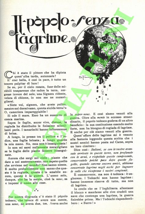PANZINI Alfredo - - Il popolo senza lagrime.