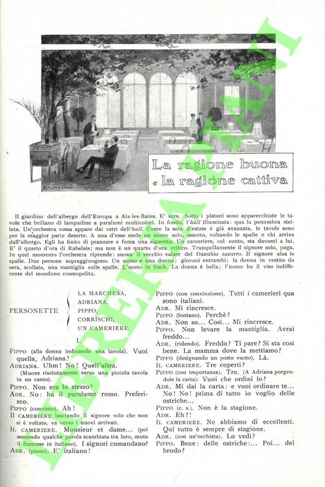 GIORGIERI CONTRI Cosimo - - La ragione buona e la ragione cattiva.