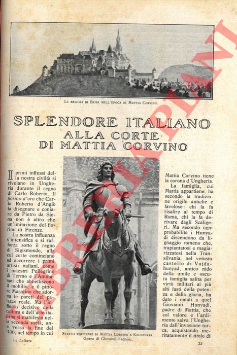 SUSMEL Edoardo - - Splendore italiano alla corte di Mattia Corvino.