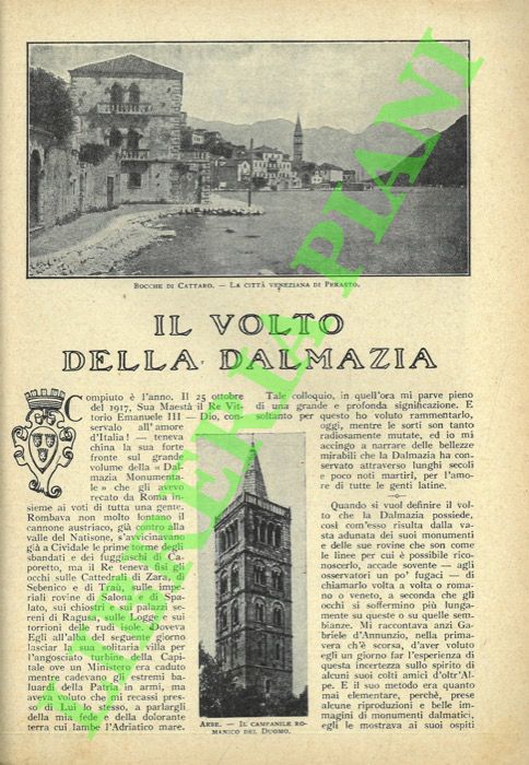 SILLANI Tomaso - - Il volto della Dalmazia.