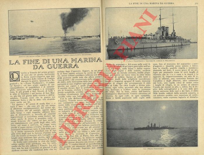 BOTTAZZI Luigi - - La fine di una marina da guerra.