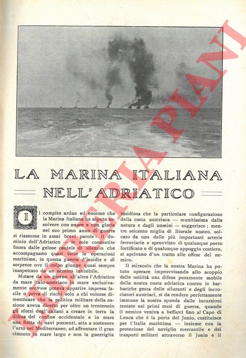 GIORDANI Paolo - - La Marina italiana nell'Adriatico.
