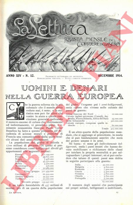 EINAUDI Luigi - - Uomini e denari nella guerra europea.