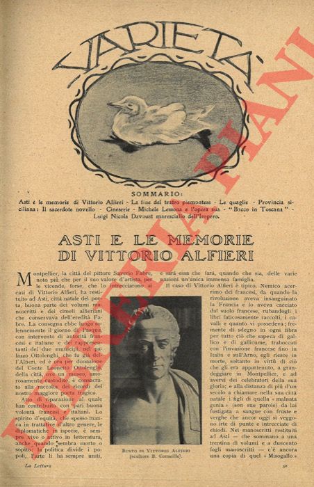 - - Asti e le memorie di Vittorio Alfieri.