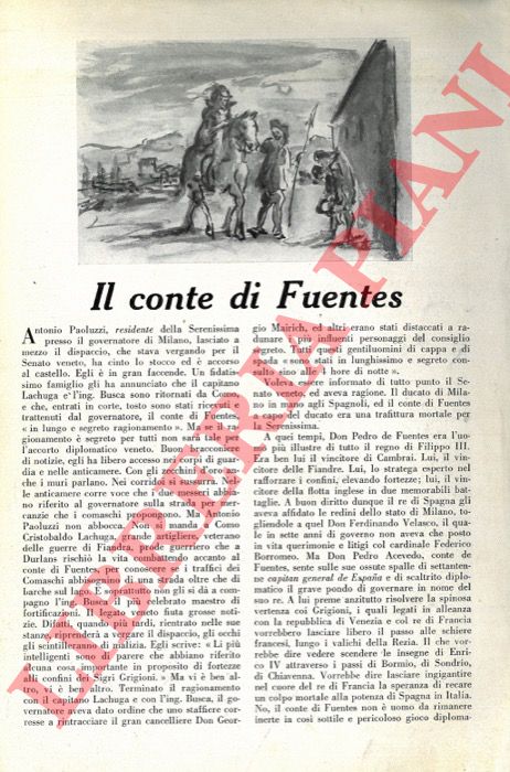 PANSA Raimondo Collino - - Il conte di Fuentes.