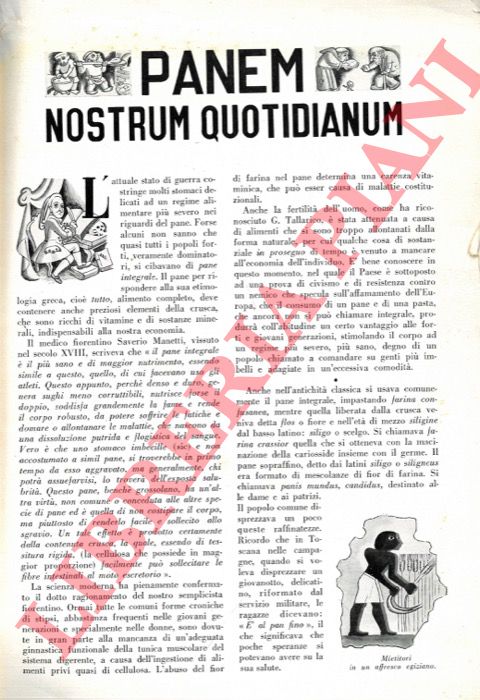MANETTI Carlo - - Panem nostrum quotidianum.