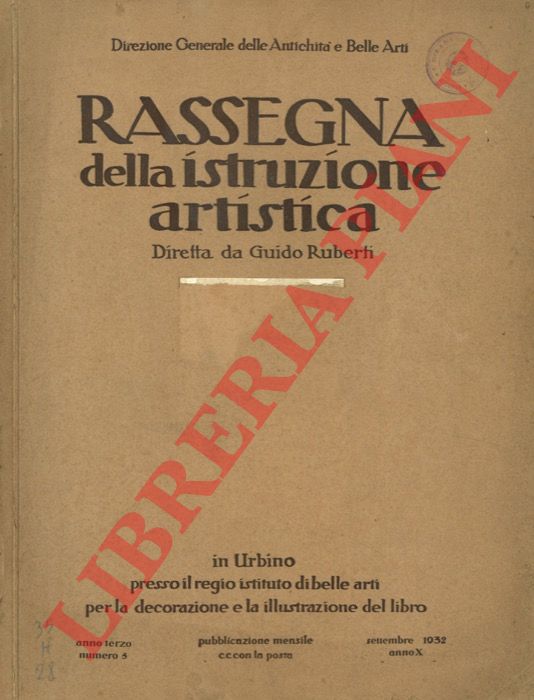 RUBERTI guido (dir.) - - Rassegna della Istruzione artistica.