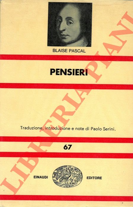 PASCAL Blaise - - Pensieri.