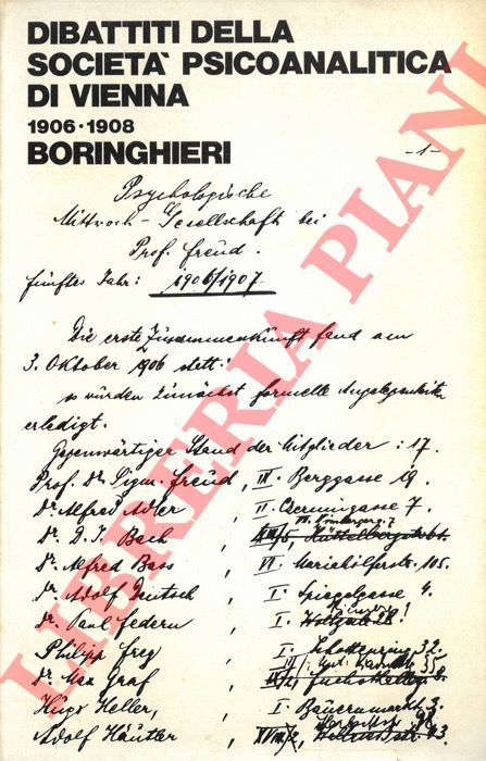 (NUNBERG Herman - FEREN Ernst) - - Dibattiti della societ psicoanalitica di Vienna. 1906-1908.