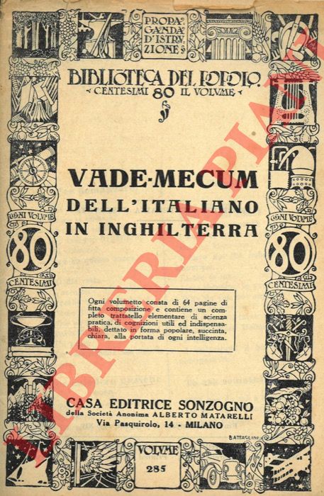 - - Vade-mecum dell'italiano in Inghilterra.