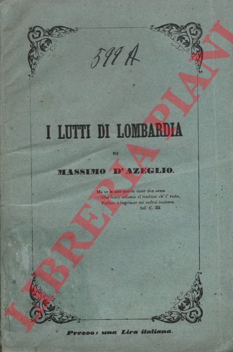 D'AZEGLIO Massimo - - I lutti di Lombardia.