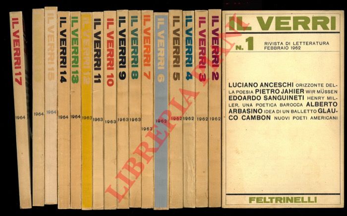 ANCESCHI Luciano (dir.) - - Il Verri. Rivista di letteratura. 1962-1964.