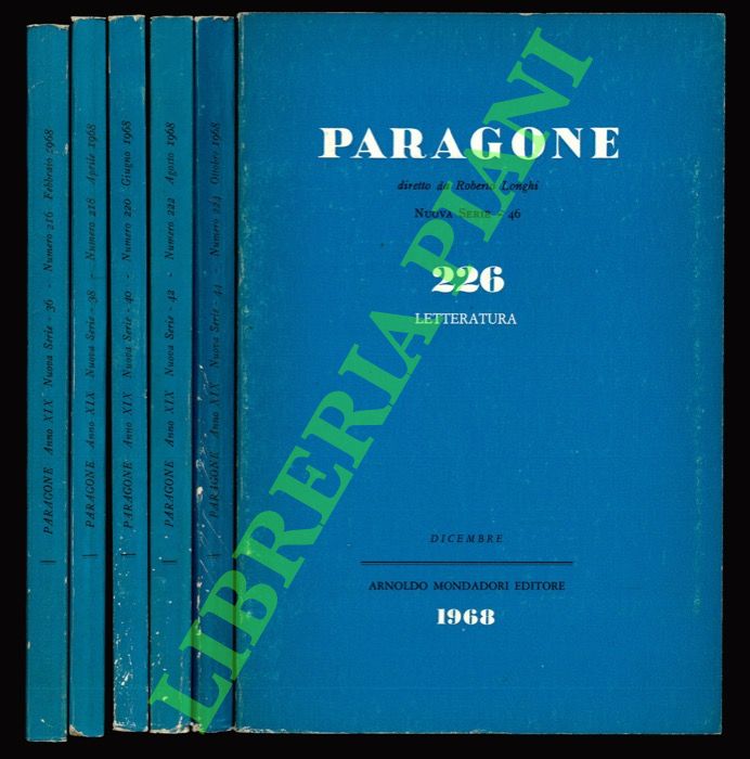 LONGHI Roberto (dir.) - - Paragone. Rivista mensile di arte figurativa e letteratura diretto da Roberto Longhi. Letteratura. 1968.