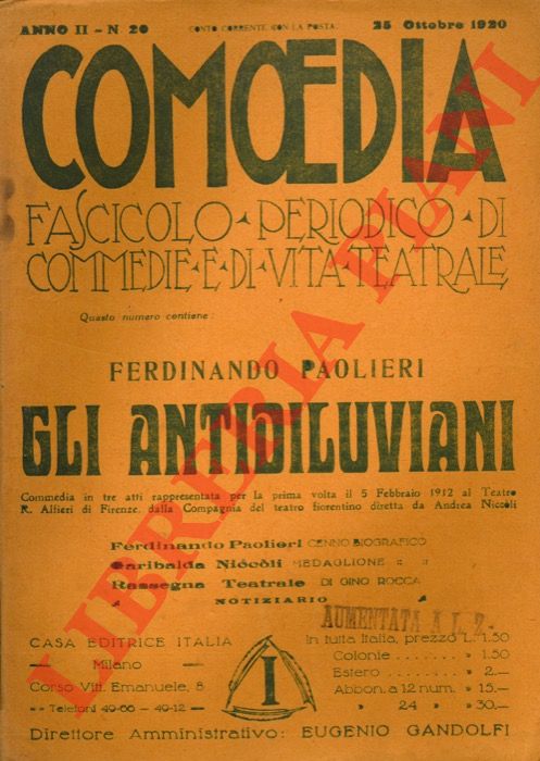 PAOLIERI Ferdinando - - Gli antidiluviani.
