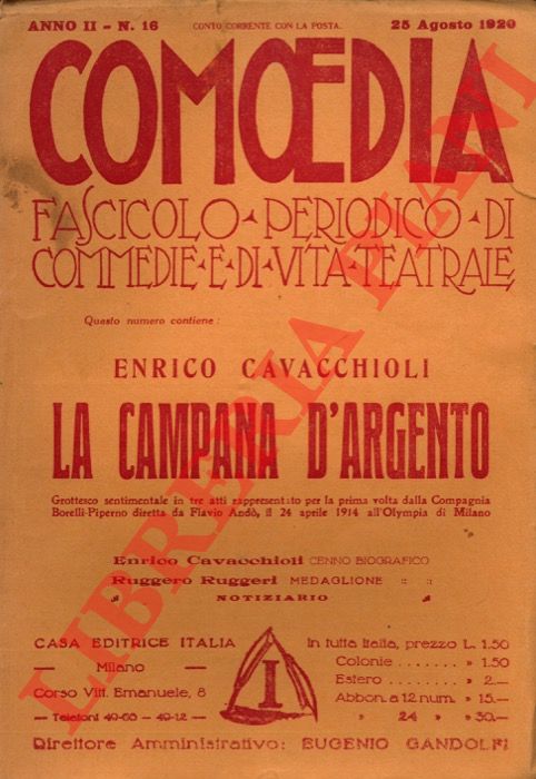 CAVACCHIOLI Enrico - - La campana d'argento.