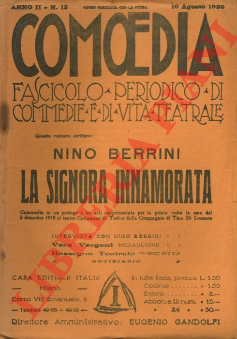BERRINI Nino - - La signora innamorata.