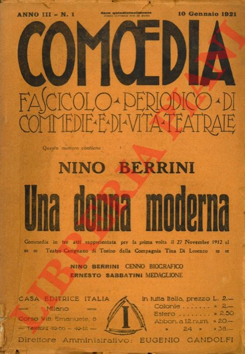 BERRINI Nino - - Una donna moderna.