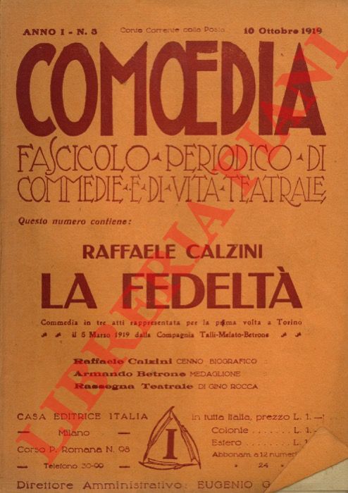 CALZINI Raffaele - - La fedelt.