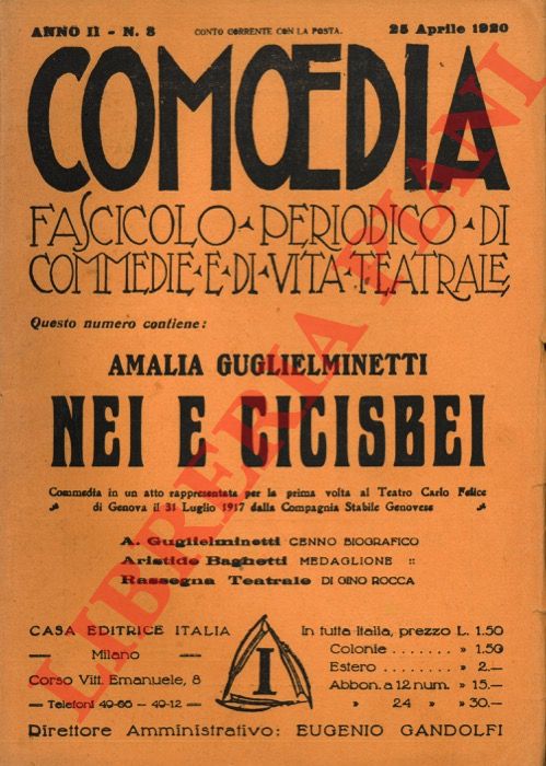 GUGLIELMINETTI Amalia - - Nei e cicisbei.