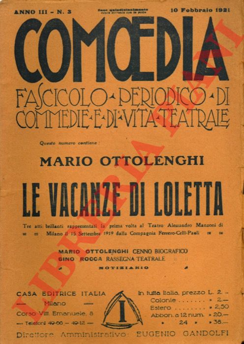 OTTOLENGHI Mario - - Le vacanze di Loletta.