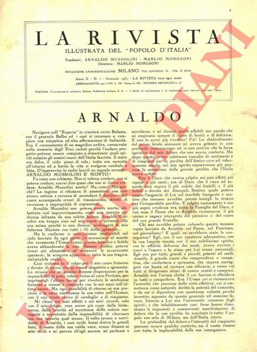 - - La rivista illustrata del popolo d'Italia. 1932.
