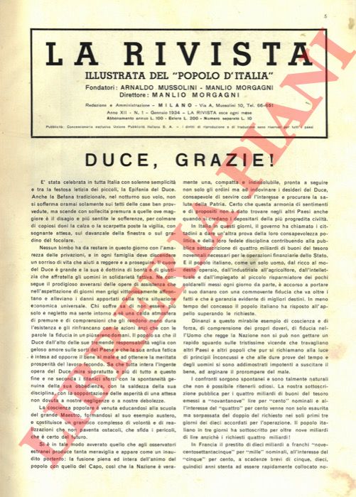 - - La rivista illustrata del popolo d'Italia. 1934.