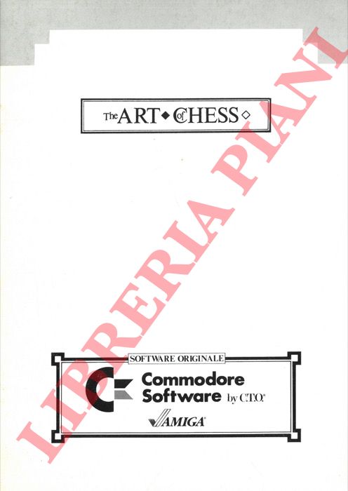 AMIGA - - The art of chess. Software originale Commodore.
