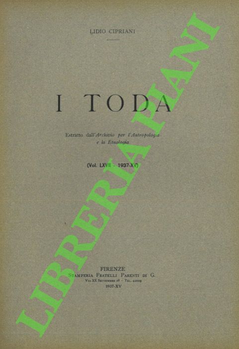 CIPRIANI Lidio - - I Toda.